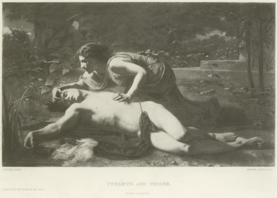 Pyramus e Thisbe (gravura) de French School