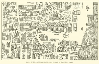 Distrito da Câmara Municipal sob Henri II, 1550, Plan d&39;Olivier Truchet de French School
