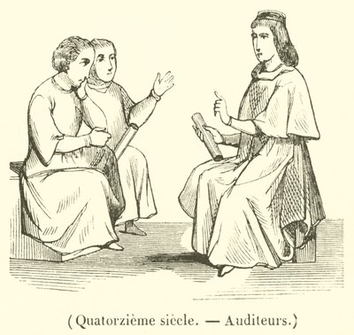 Século XIV, Auditores (gravura) de French School
