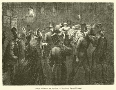 Quatro polícias em serviço (gravação) de French School
