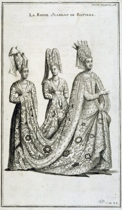 Rainha Isabeau (Isabella, Elizabeth) da Baviera (1371-1435) de French School