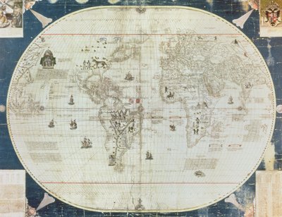 Rc C 2487 Mapa do mundo, desenhado por Sebastien Cabot (c.1476-1557), 1544 de French School