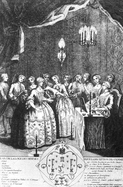 Recepção de senhoras na Loja de Mopses (ver também 226093) de French School
