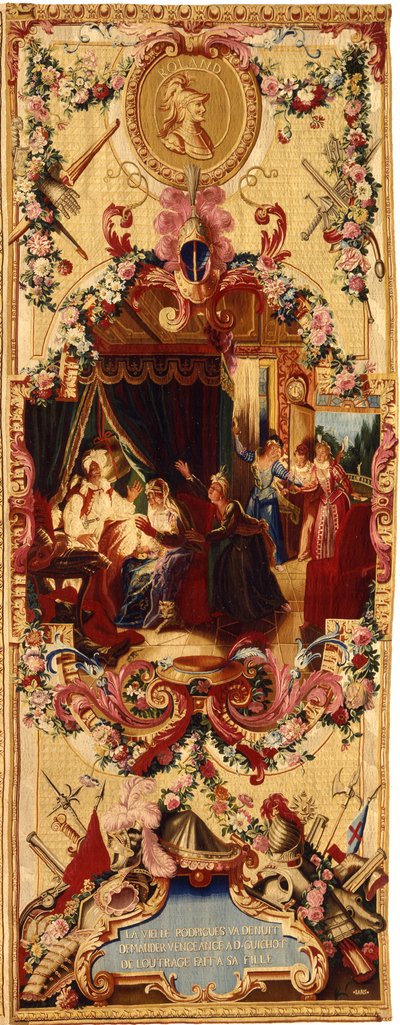 Tapeçaria de Regence Gobelins com a história de Dom Quixote, 1717-18 de French School