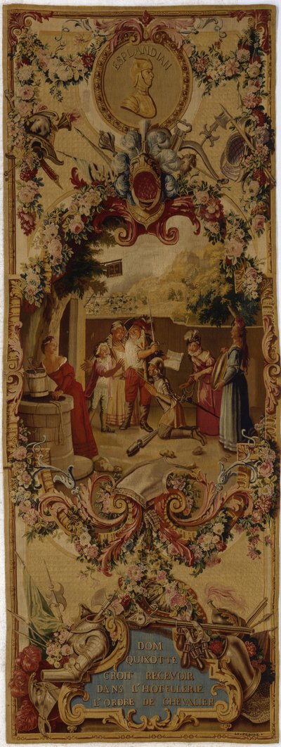 Tapeçaria de Regence Gobelins com a história de Dom Quixote, 1717-18 de French School