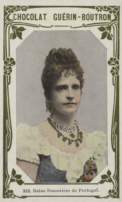 Rainha Douairiere de Portugal (foto colorida) de French School
