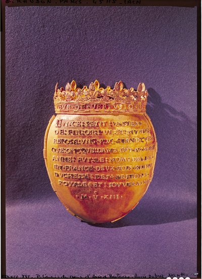 Relicário do Coração de Ana da Bretanha (1477-1514) Duquesa da Bretanha, 1514 de French School