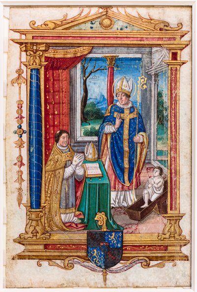 René du Bellay im Gebet vor dem Heiligen Nikolaus von French School