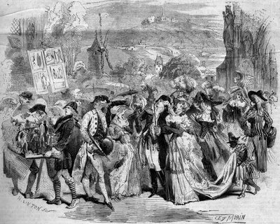 Representação de uma ópera cômica, Paris de French School