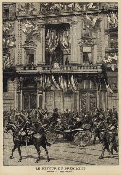 O retorno do presidente francês Felix Faure de sua visita à Rússia, em 1897 de French School