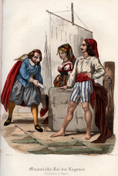 Revolta contra o domínio dos Habsburgos espanhóis em Nápoles em 1647 de French School