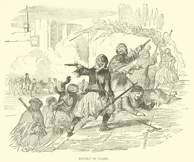 Revolta no Cairo (gravura) de French School
