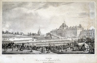 Revue de la garde nationale de Paris em 29/4/1830. de French School