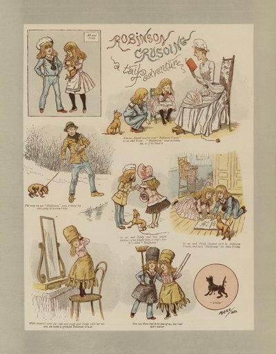 Robinson Crusoe (cor litho) de French School