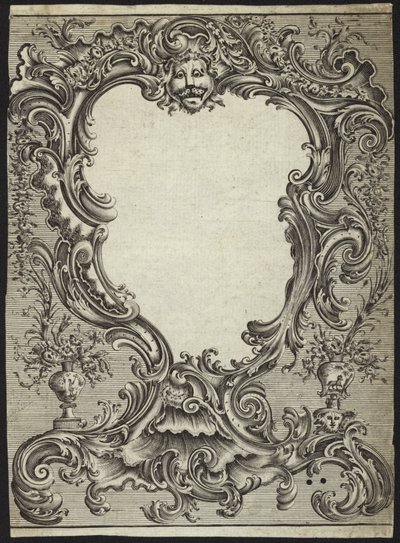 Design rococó para um quadro de French School