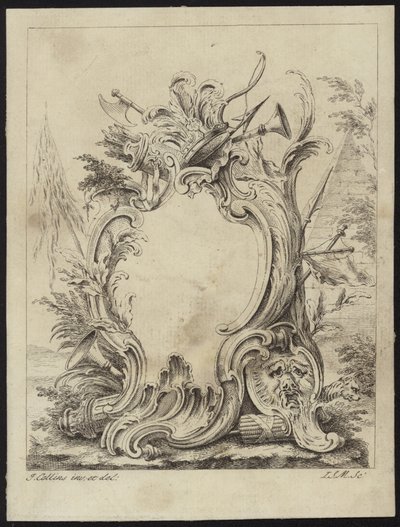 Design rococó para um quadro de French School