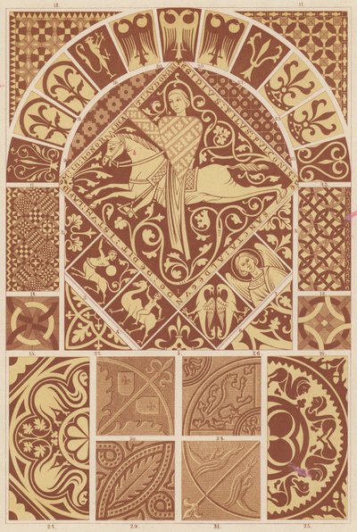 Arte romano-gótica (cor litho) de French School