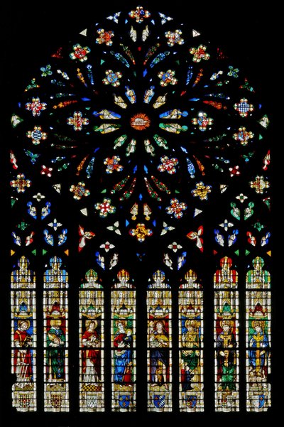 Janela rosa por Jean de Dampmartin de French School