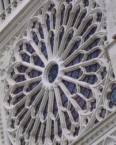 Rosácea da fachada oeste, c.1270 de French School