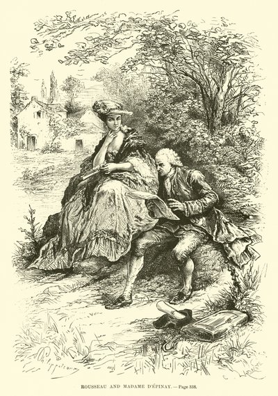 Rousseau e madame dEpinay de French School