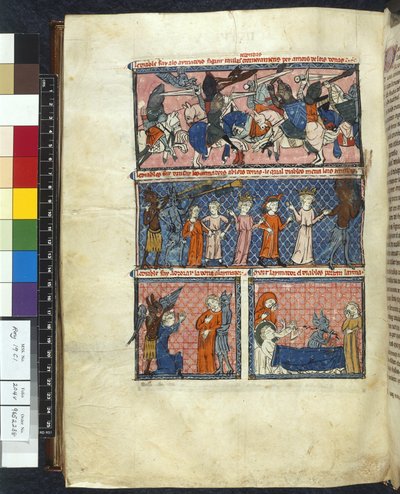 Royal 19 C. 1, f.204v Diabolic Temptations, ilustração de 