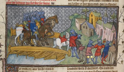 Royal 20 C. VII, f.136v Passagem do Sena, ilustração das 