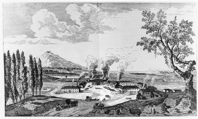 Fundição Real em Le Creusot em 1787 de French School