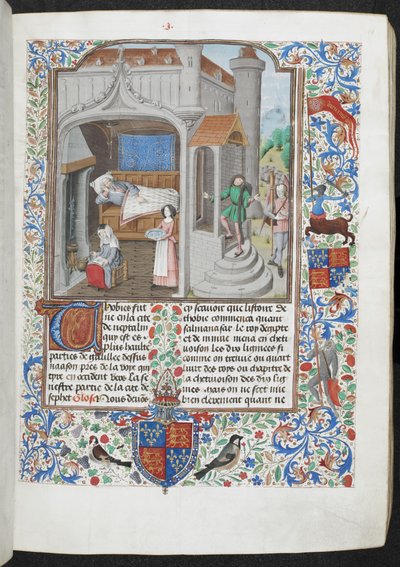 Real MS 15 D I f.18r Mulheres cuidando de um homem doente, 