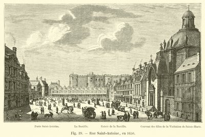 Rue Saint-Antoine, em 1650 de French School