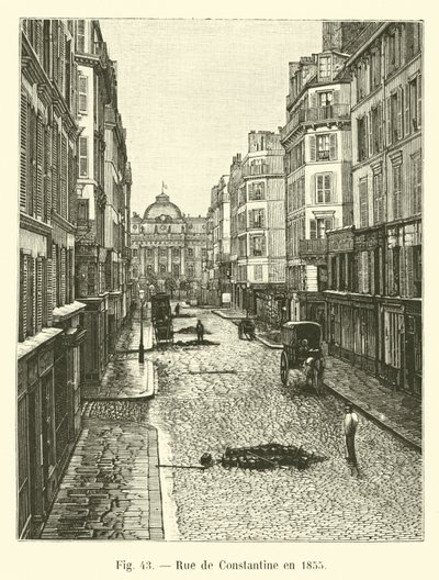 Rua Constantine em 1855 de French School