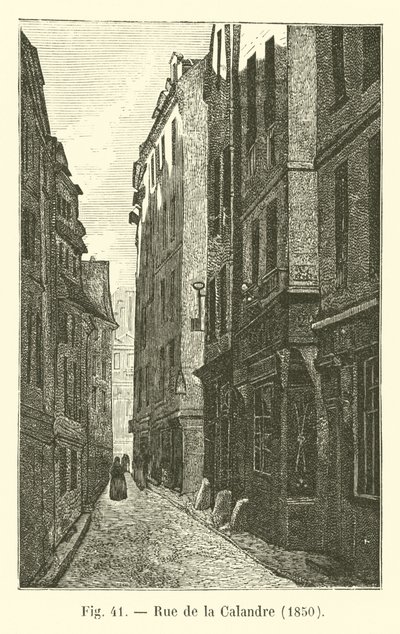 Rue de la Calandre, 1850 de French School