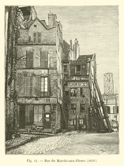 Rue du Marche-aux-Fleurs, 1859 de French School
