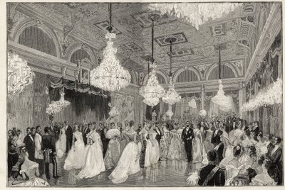 Sadi Carnot (1837-1894) Presidente francês de 1887 a 1894 e sua esposa no palácio Elysee - Sadi Carnot, presidente da República Francesa e sua esposa - As festas da presidência - o novo salão de baile no Palais de L