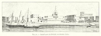 Saint-Louis do Senegal, no século passado (gravura) de French School