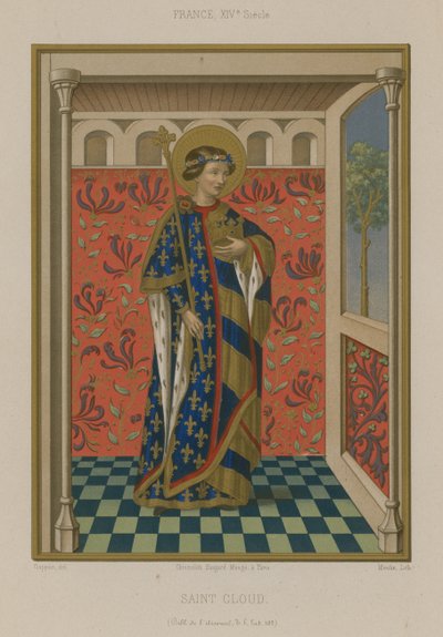 São Clodoald, filho do rei Chlodomer de Orleans de French School
