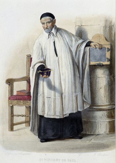 São Vicente de Paulo - em "Le Plutarque francais", ed. Mennechet de French School