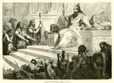 Salomão em toda a sua glória (gravura) de French School