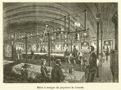 Sala de jantar do forro do Canadá (gravura) de French School