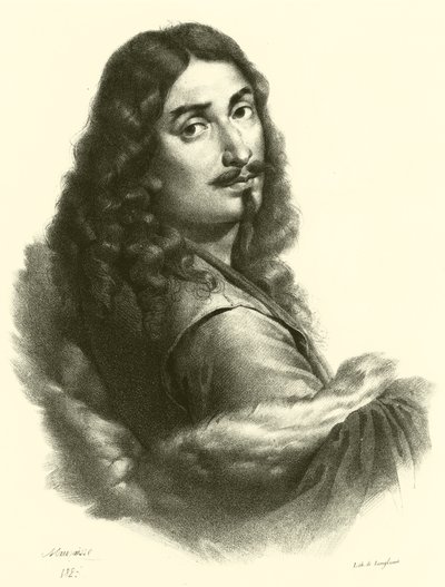 Salvator Rosa, retrato (gravura) de French School