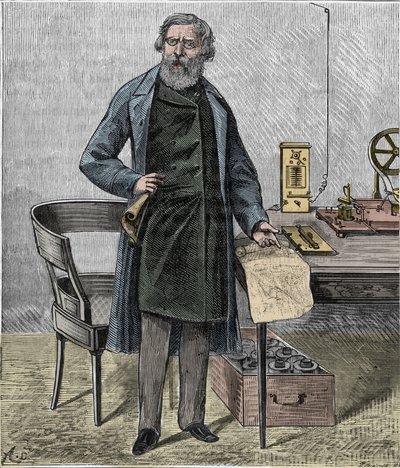 Samuel F B Morse, artista americano e inventor do código Morse - Portrait de l