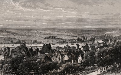 Sarreguemines - Moselle - gravura em "La France illustree: geographie, histoire, administration statistique" de V.A. Malt-Brown. 1884 de French School