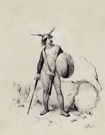 Soldado saxão, 445 (litho) de French School