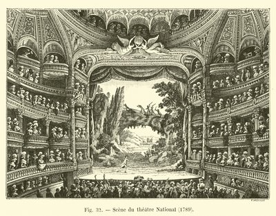 Cena do Teatro Nacional, 1789 de French School