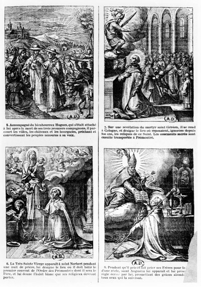 Cenas da vida de São Norberto, fundador da ordem premonstratense de cânones regulares de French School
