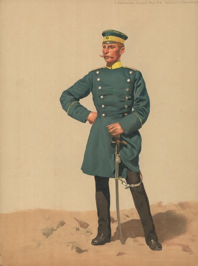 Dragoon Silesian Regt n º 4, Tenente no Interinsrock de French School