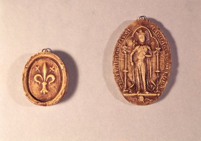 Focas de Marguerite de Provence (1221-95) 1284 (cera) de French School