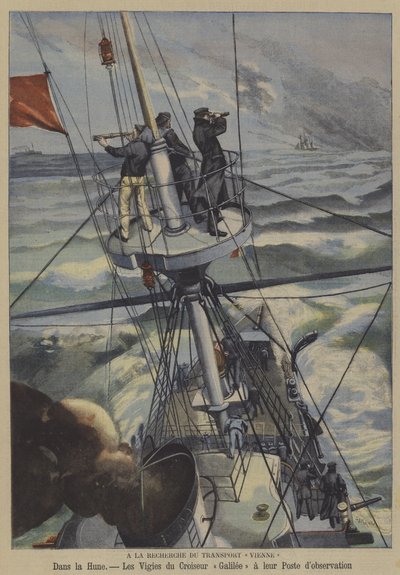 Procura do navio francês Vienne (cor litho) desaparecido de French School