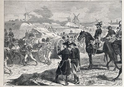 Segunda coligação: o exército francês comandado pelo Marechal Brune venceu as tropas inglesas do Duque de York na Holanda, em outubro de 1799. de French School