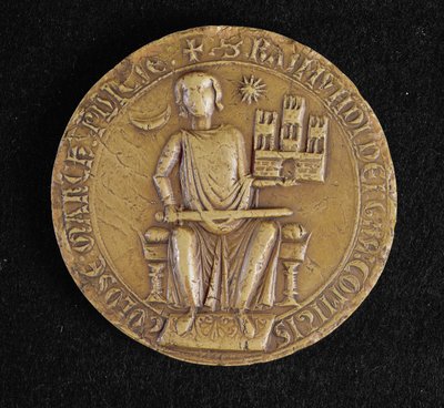 Segundo selo de Raymond VII (1197-1249) de Toulouse (cera) de French School