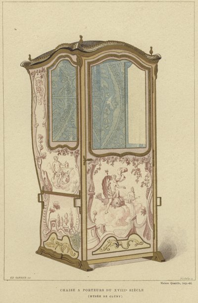 Cadeira Sedan, do século XVIII de French School